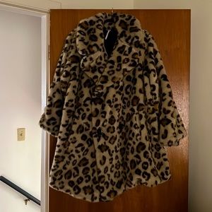 Free People Leopard Sienna Fur Coat